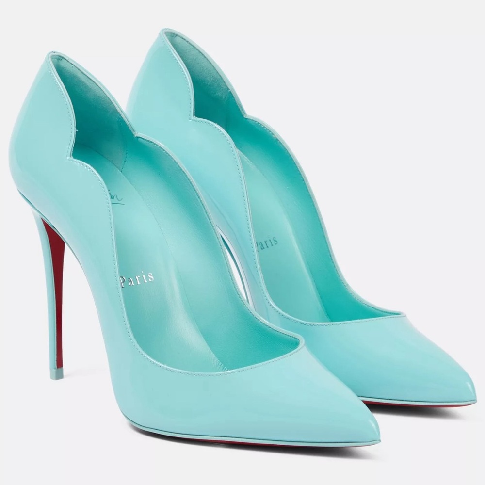 Christian Louboutin Hot Chick 100 Bermuda Baby Blue Heels Pumps Size 40 / 10